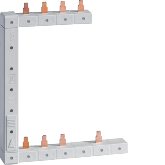 Busbar 3P+N - L1N,L2N,L3N, 2 randuri 125mm, Stanga, HAGER, KCF863L [1]