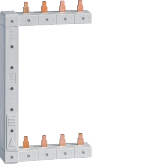 Busbar 3P+N verticala, 2 randuri 125mm, simetrica, HAGER, KCF663S [1]