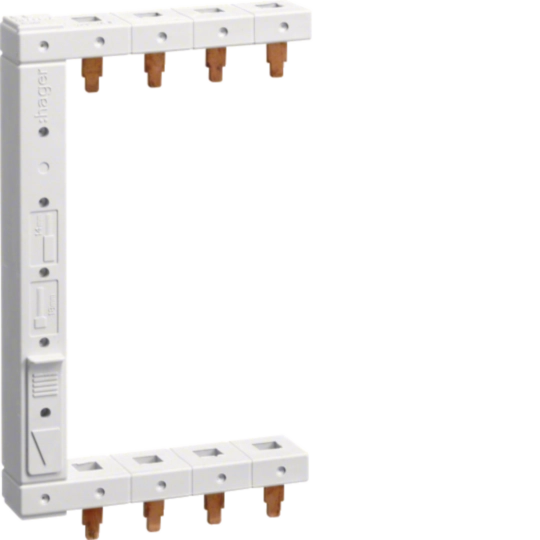 Busbar 3P+N verticala, 2 randuri 125mm, stanga, HAGER, KCF663L [1]