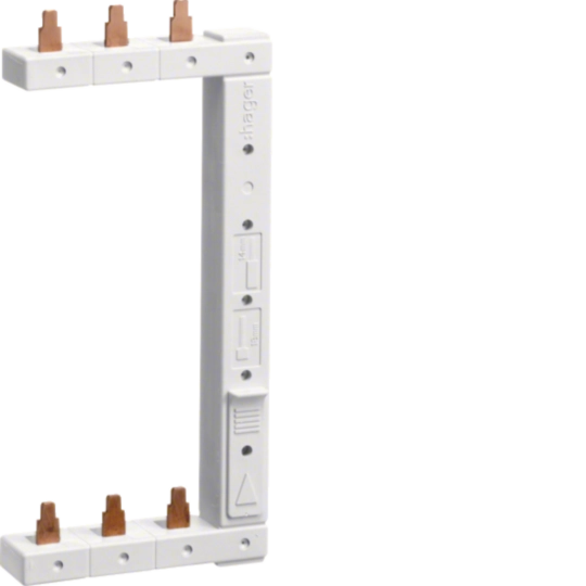 Busbar 3P verticala, 2 randuri 125mm, dreapta, HAGER, KCL363R [1]