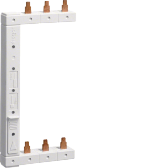 Busbar 3P verticala, 2 randuri 125mm, stanga, HAGER, KCL363L [1]