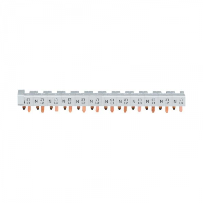 Busbar-Bareta cu pini 3P+N 63A, pentru disjunctoare 1P+N(1M), 12 module [1]