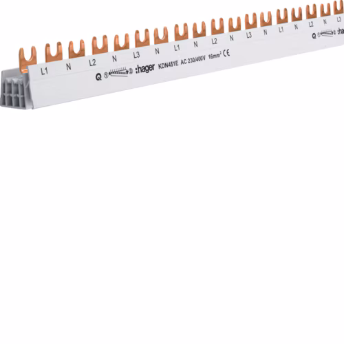 Busbar conectori tip furca, 3P+N, 16mmp, 57M, HAGER, KDN451E [1]