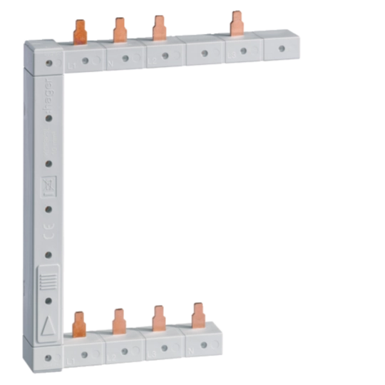 Busbar verticala L1N-L2N-L3N - L1L2L3LN, 2 randuri 125mm, stanga, HAGER, KCF963L [1]
