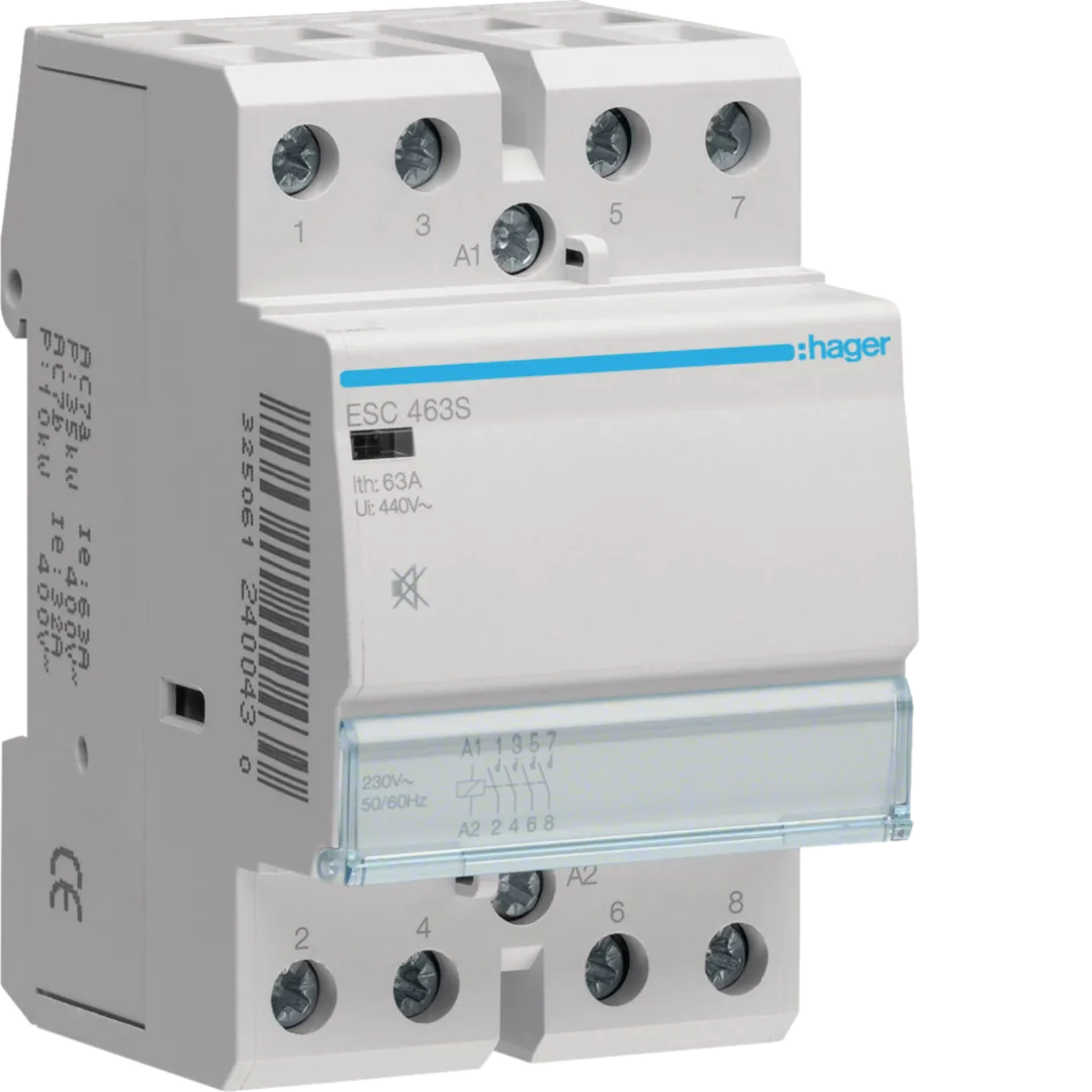 Contactor silentios, 63A, 4ND, 230V, ESC463S, Hager [1]