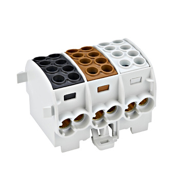 CU-Main branch terminal, 35mm², 3-pole, isolated Schrack [1]