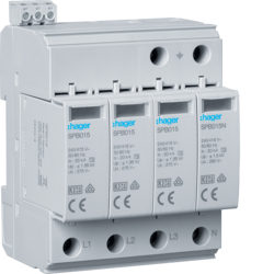 Descarcator supratensiune T2 4P 20kA, contact semnalizare SPB415 [1]