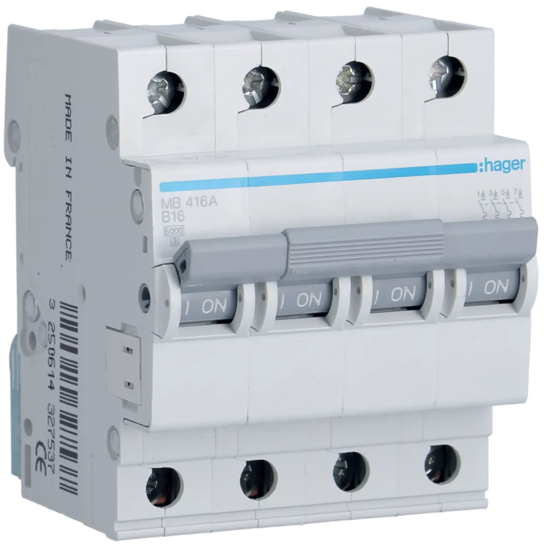 Disjunctor 4P, 16A, 6kA, B, 4M, MB416A [1]