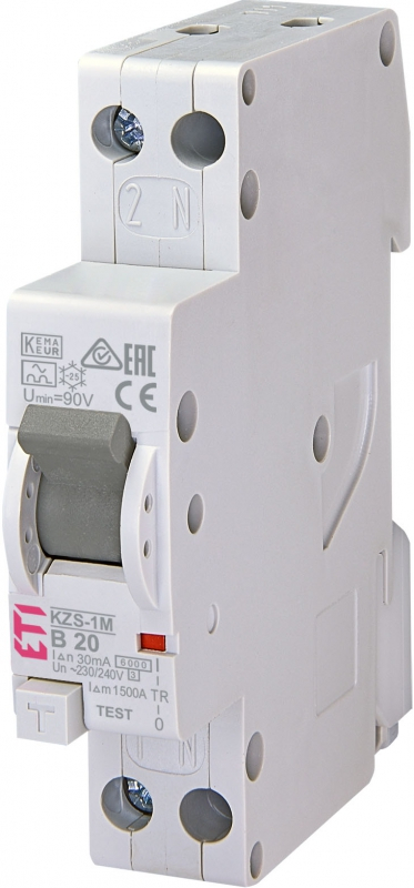 Siguranta diferentiala RCBO KZS-1M 1p+N A B20/0.03 6kA [1]