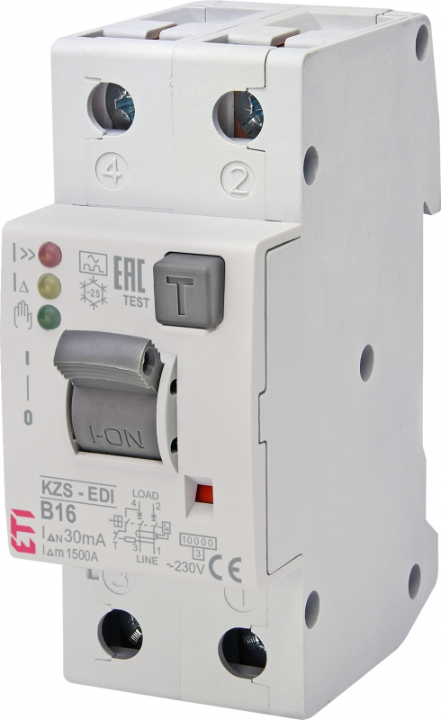 Siguranta diferentiala RCBO KZS-2M2p EDI A B16/0.03 [1]