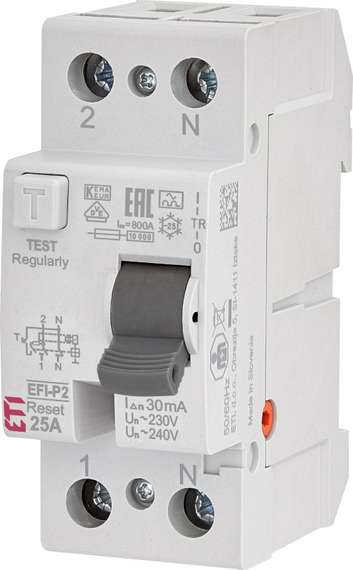 Siguranta diferentiala RCCB EFI-P2R A 25/0.03 [1]