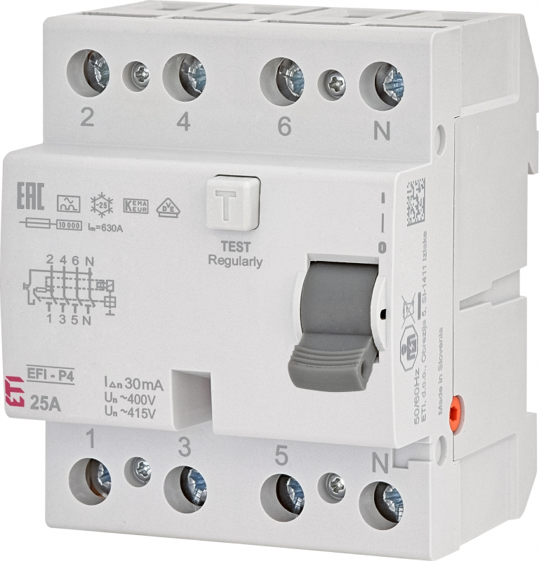 Siguranta diferentiala RCCB EFI-P4 A 25/0.03 [1]