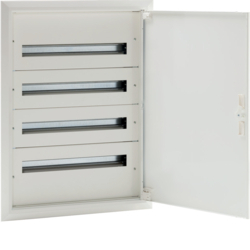 Tablou electric metalic Hager FW424W – 96 module, montaj aparent, ușă albă [1]