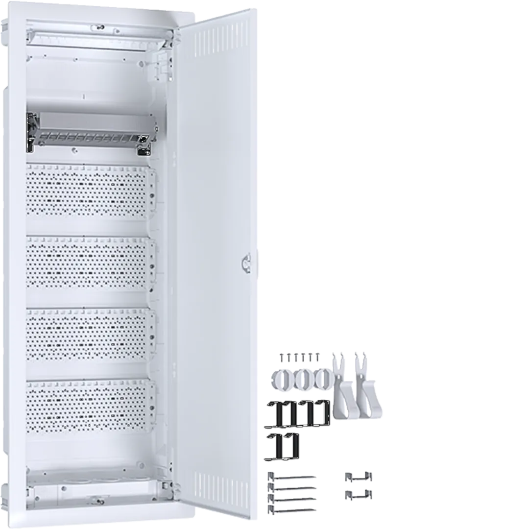 Volta multimedia VU60NW, 3 prize schuko, accesorii montaj, Hager [1]