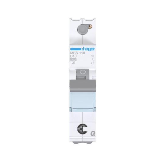 Sigurante si protectii - Siguranta automata 1P, 10A, 6kA, curba B, Hager MBS110 quick connect