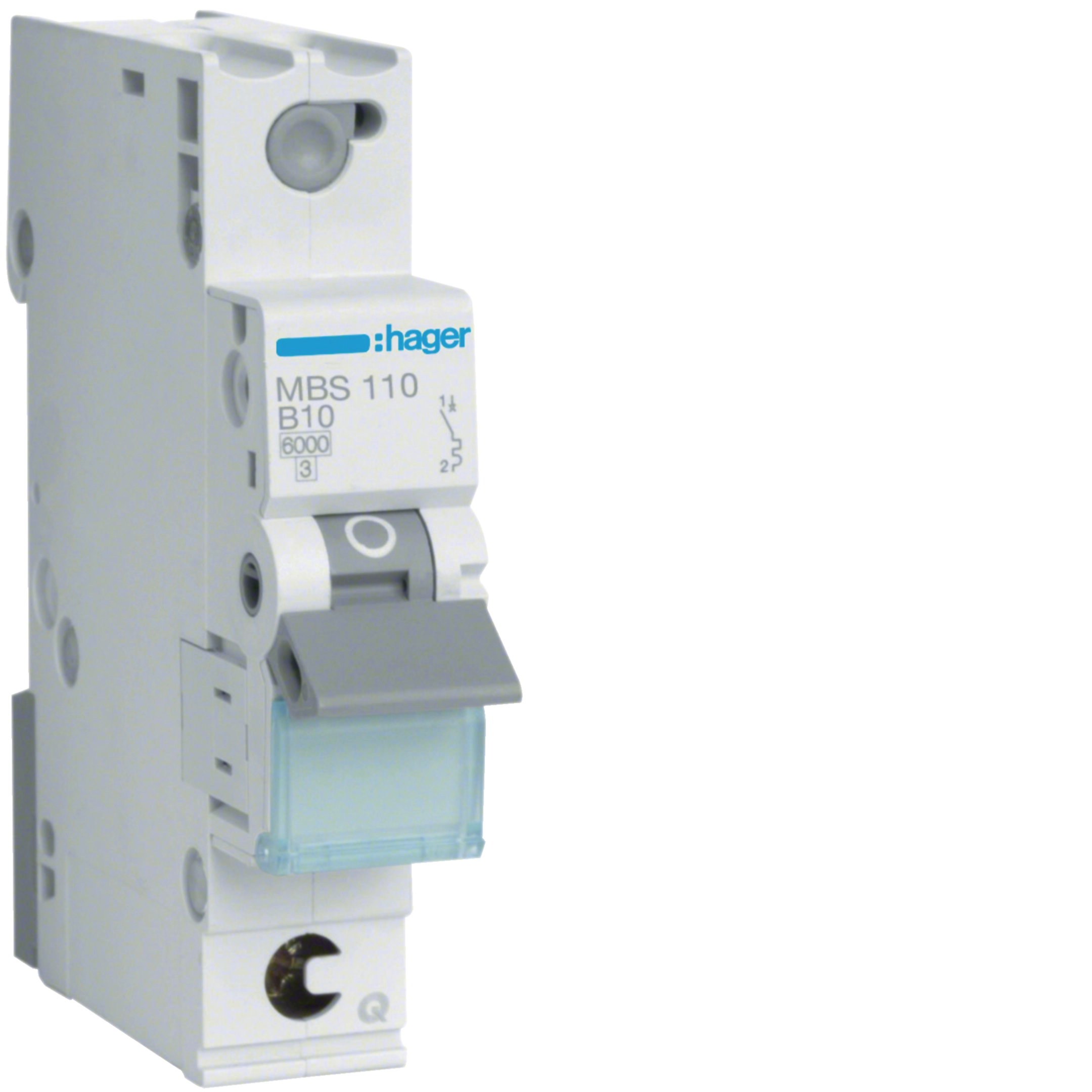 Siguranta automata 1P, 10A, 6kA, curba B, Hager MBS110 quick connect [1]