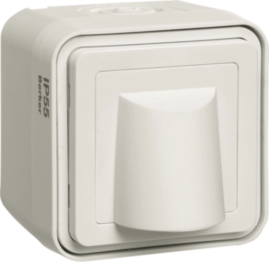Prize Intrerupatoare - Adaptor iesire cablu W.1, IP55, alb polar, Hager, WNC155B