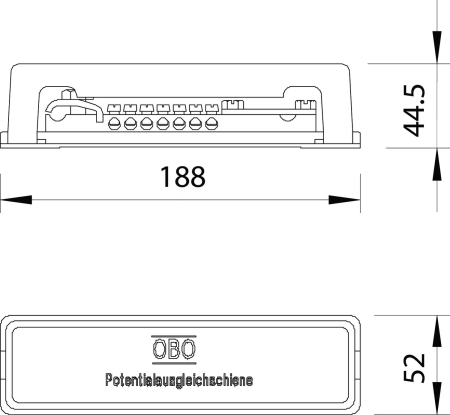 Bara egalizare potential OBO 5015073 1809 7 conexiuni 100kA [1]
