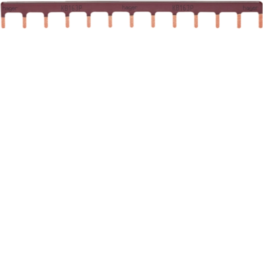 Accesorii tablouri - Bareta cu pini 1P 13M 63A 10mmp, maro, HAGER, KB163P