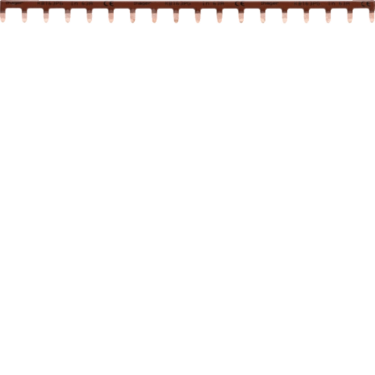 Busbar - Bareta cu pini 1P 18M 63A 10mmp, maro, HAGER, KB163PG