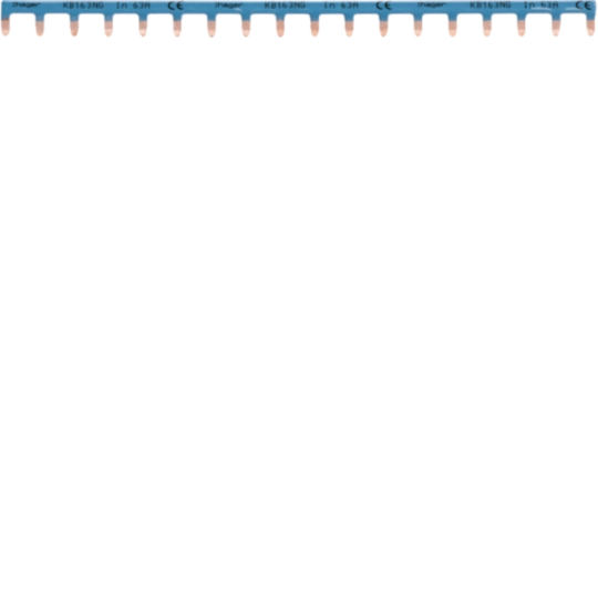 Accesorii tablouri - Bareta cu pini 1P 18M 63A 10mmp, albastru, HAGER, KB163NG