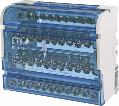 Cleme racord, derivatie - Bloc distributie 4x11 EDB-411