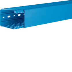 Canal cablu PVC - Canal cablu perforat cu capac 80x60, albastru, Hager, BA780060BL
