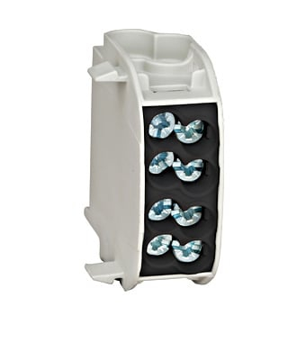 Accesorii tablouri - Clemă electrică Schrack IKA26150--, izolată, 25mm², pentru conductori Cu-Al, montaj DIN, unipolară, negru.