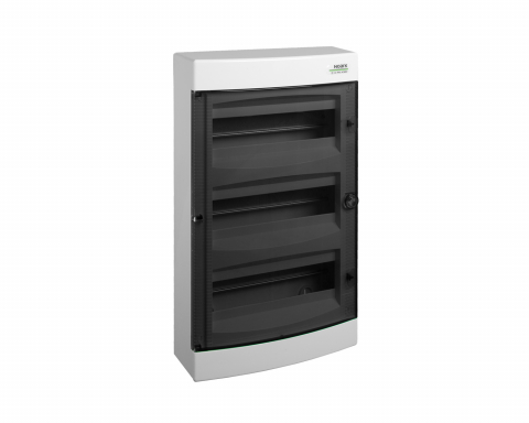 Tablouri Electrice - Cofret de distributie din plastic, montare aparenta, usa tranparenta, 101502