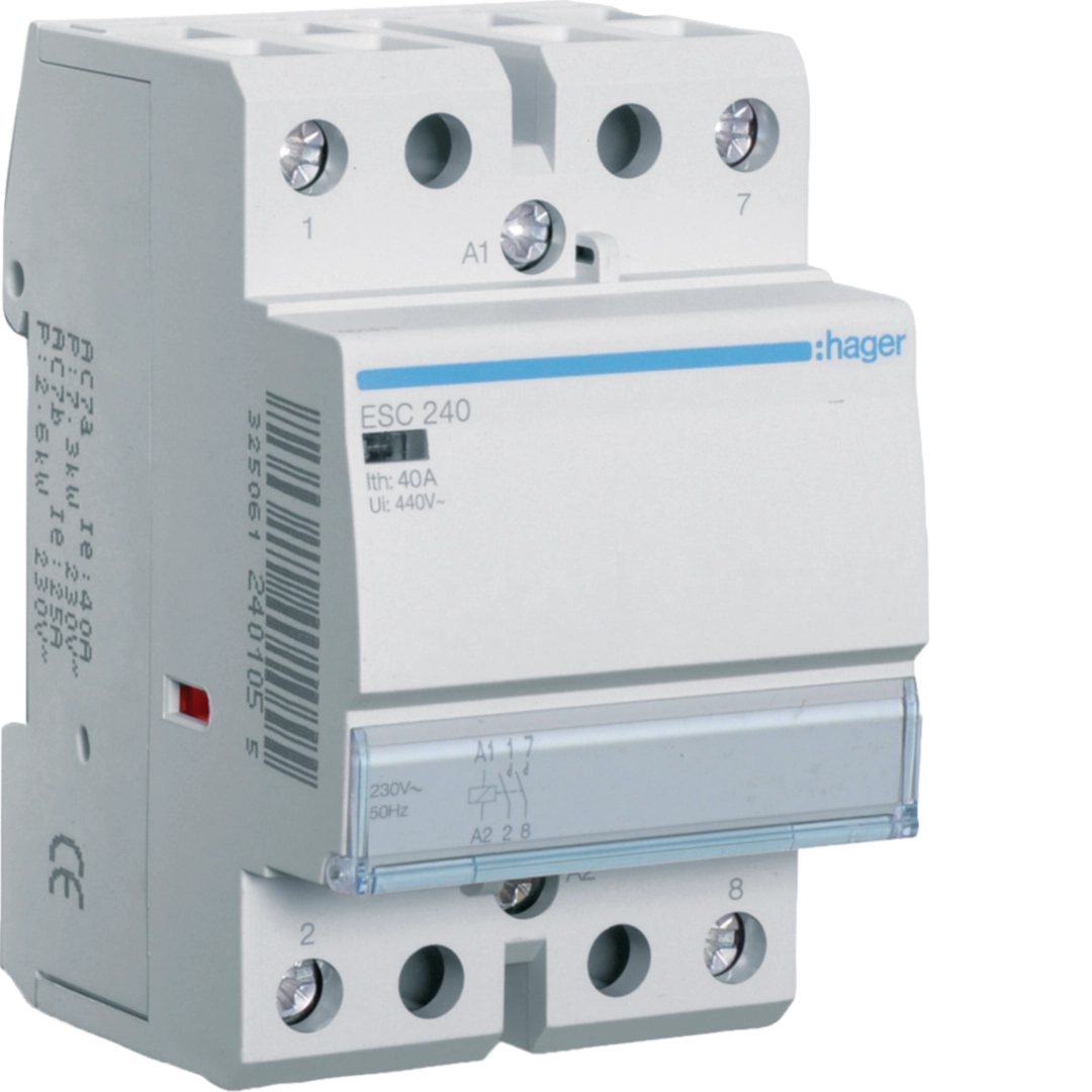 Contactori - Contactor, 40A, 2ND, 230V, ESC240, Hager