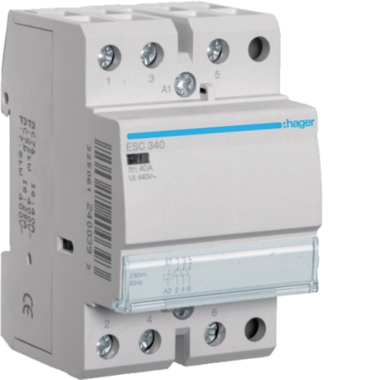 Contactori - Contactor, 40A, 3ND, 230V, ESC340, Hager