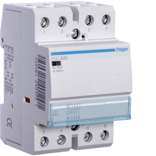 Contactori - Contactor, 40A, 4ND, 230V, ESC440, Hager