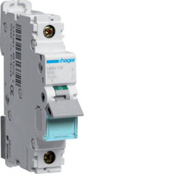 Sigurante si protectii - Disjunctor 1P, 16A, 10kA, B, 1M, Hager, NBN116