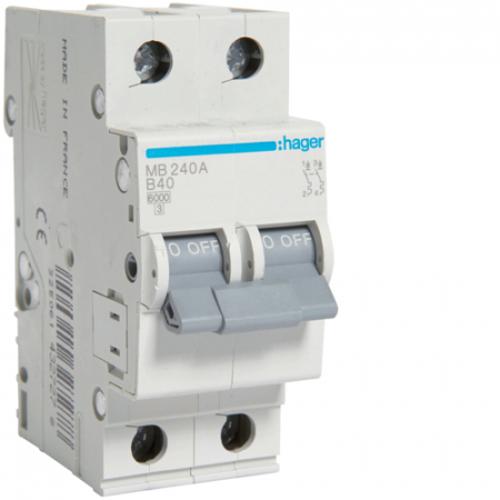 Sigurante si protectii - Disjunctor 2P, 40A, 6kA, B, 2M