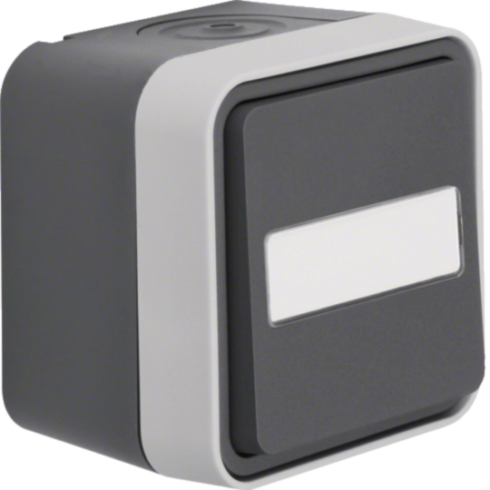 Produse - Intrerupator cap scara, port eticheta W.1, IP55, gri, Hager, WNC006