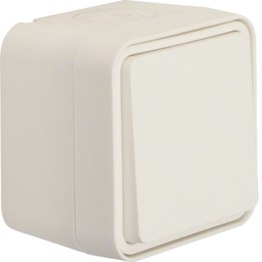 Intrerupatoare - Intrerupator cap scara W.1, IP55, alb polar, Hager, WNC001B