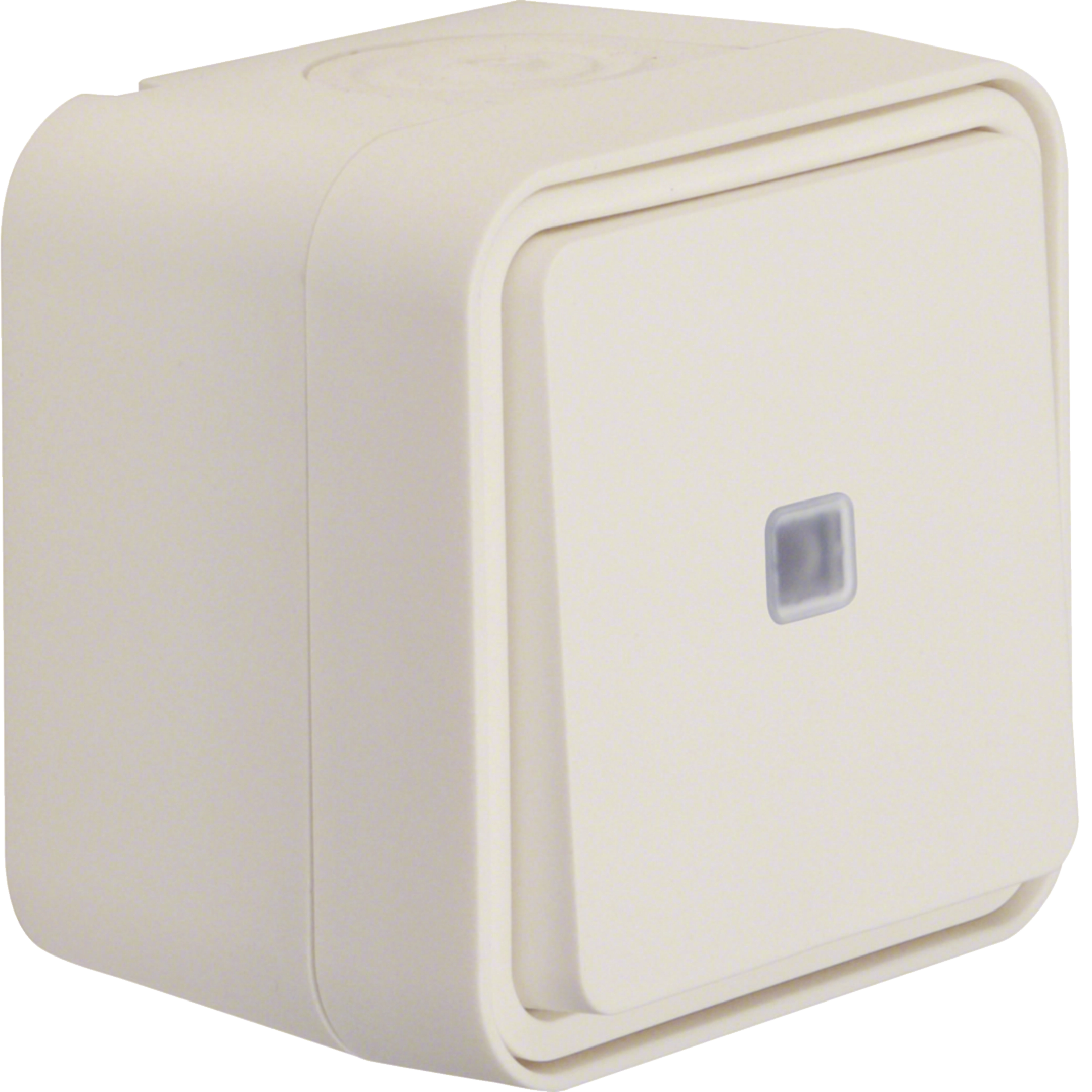 Produse - Intrerupator cu revenire W.1, ind. luminos, IP55, alb polar, Hager, WNC021B