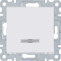 Intrerupatoare - Intrerupator simplu cu indicator luminos - alb, Hager, WL0210