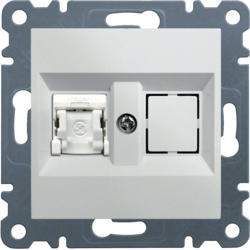 Prize - Priza date 1xRJ45 Cat.5e UTP-alb, Hager, WL2110