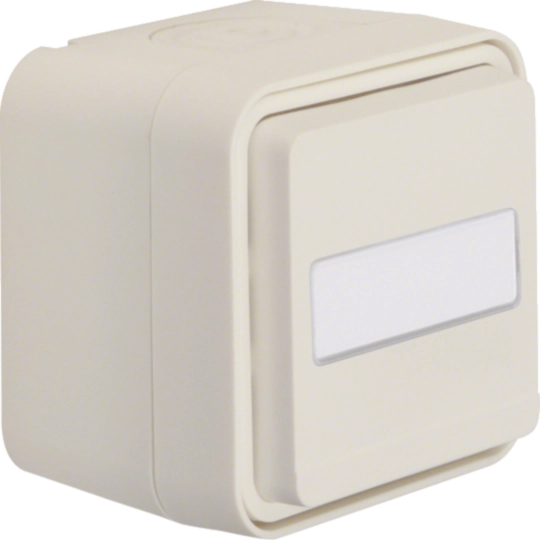 Produse - Priza Schuko port eticheta W.1, IP55, alb polar, Hager, WNC181B