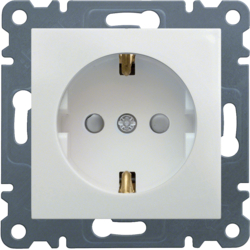 Prize Intrerupatoare - Priza Schuko, protectie copii- alb