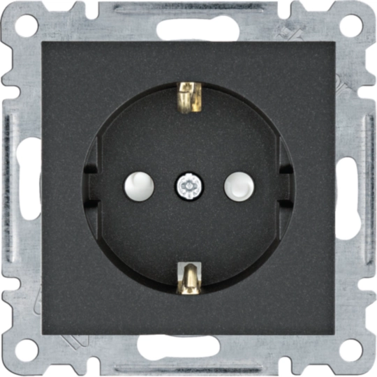Prize - Priza Schuko, protectie copii- negru, Hager, WL1063