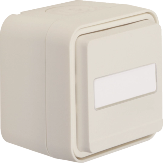 Produse - Priza Schuko protectie copii, port eticheta W.1, IP55, alb polar, Hager, WNC108B