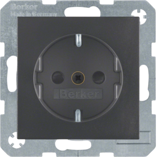Prize - Priza Schuko S.1/B.3/B.7 antracit, mat, Hager, 47231606