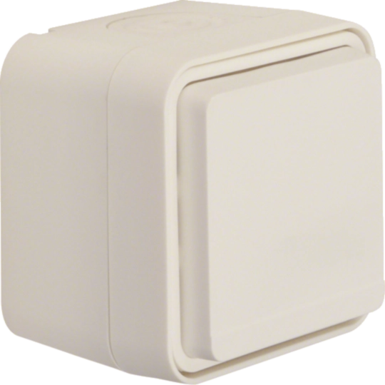 Prize - Priza Schuko W.1, IP55, alb polar, Hager, WNC140B