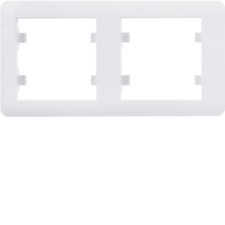 Prize Intrerupatoare - Rama 2 aparate, orizontala - alb