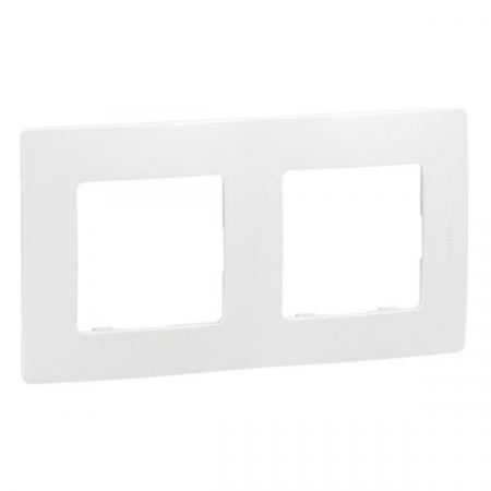 Accesorii prize si intrerupatoare - Rama 2 posturi Legrand Niloe 665002, alb