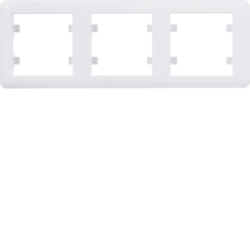 Prize Intrerupatoare - Rama 3 aparate, orizontala - alb