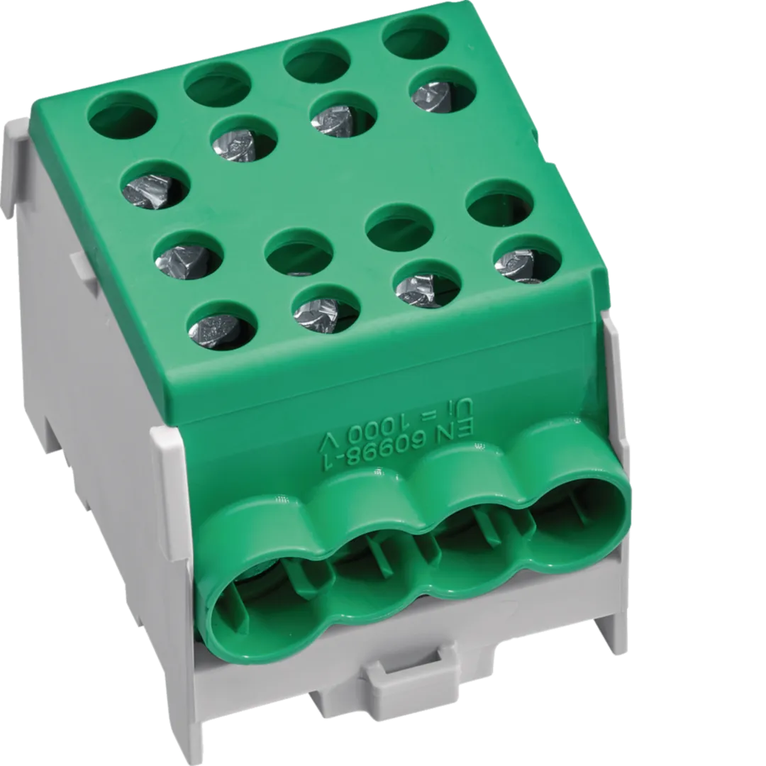 Cleme racord, derivatie - Repartitor 100A, 2x35mmp / 6x25mmp, verde, KH35E8
