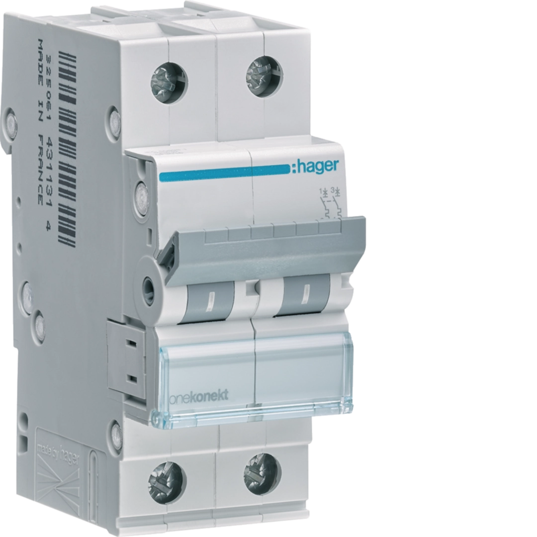 Sigurante si protectii - Siguranta automata Hager MCN263 63A 2P curba C 6kA